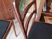 Vintažinės mid century palisandro masyvo kėdės - nuotraukos Nr. 24