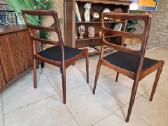 Vintažinės mid century palisandro masyvo kėdės - nuotraukos Nr. 29