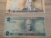 1994 metų 1 litas ir 1993 m. 2 litai apyvartiniai