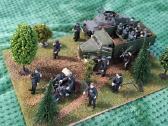 1:35 Diorama 1:35 Tanku modeliu Vermachtas