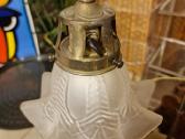 Vintažinė Art Nouveau žalvarinė stalo lempa - nuotraukos Nr. 4