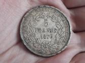 Prancūzija 5 frankai 1870 sidabras