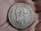 Italija 5 liros 1873 sidabras - nuotraukos Nr. 2
