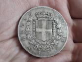 Italija 5 liros 1874 sidabras