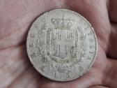 Italija 5 liros 1872 sidabras