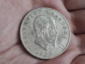 Italija 5 liros 1872 sidabras - nuotraukos Nr. 2