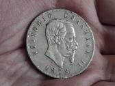 Italija 5 liros 1878 sidabras - nuotraukos Nr. 2