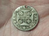Brazilija 3 vintens 1706 - 1750 sidabras - nuotraukos Nr. 2
