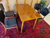 Vintažinis mid century riešutmedžio stalas - nuotraukos Nr. 14