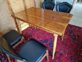 Vintažinis mid century riešutmedžio stalas - nuotraukos Nr. 30