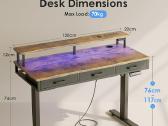 Desk with 3 drawers and 2 shelves - nuotraukos Nr. 2