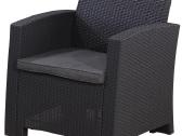 Rotango sodo fotelis 68 cm, pilkas