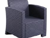Rotango sodo fotelis 68 cm, pilkas - nuotraukos Nr. 6