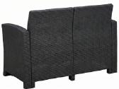 Dvivietė rotango sodo sofa 120 cm, pilka - nuotraukos Nr. 3