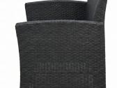 Dvivietė rotango sodo sofa 120 cm, pilka - nuotraukos Nr. 4