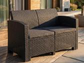 Dvivietė rotango sodo sofa 120 cm, pilka - nuotraukos Nr. 6