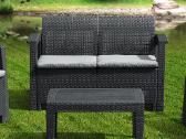 Rotango baldų komplektas: sofa, 2 foteliai, stalas - nuotraukos Nr. 4