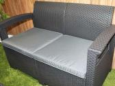 Rotango baldų komplektas: sofa, 2 foteliai, stalas - nuotraukos Nr. 7