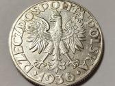 Sidabrinė moneta Lenkija 5 zlotai, 1936 - nuotraukos Nr. 2