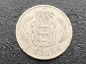 1 krona 1892m. Danija sidabras 800
