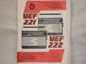 Vef 221 222 radijo naudotojo knyga su priedu 1992