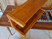 Vintažinė mid century tikmedžio masyvo lentyna - nuotraukos Nr. 11