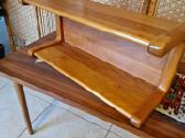 Vintažinė mid century tikmedžio masyvo lentyna - nuotraukos Nr. 20