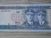 1997 metų 10 litų gražaus stovio Aa serijos