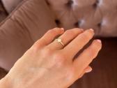 Ribas auksinis žiedas su deimantais 0,54 ct - nuotraukos Nr. 4