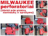 Milwaukee perforatorius is siurblys 9 modeliai