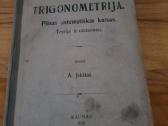1919 m. A.jakšto knyga "Plokštinė trigonometrija"