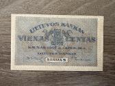 1922 m. Lietuvos banko 1 cento banknotas