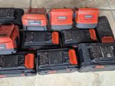 Hilti akumuliatoriai, išmatuota reali likusi talpa