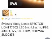 Šviesos diodų juosta Spector light, LED 3,5m, 4,8w - nuotraukos Nr. 4