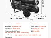 Dyzelinis šildytuvas Vevor 20kw su kaminu - nuotraukos Nr. 5