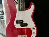 Gitara bosinė Squier Fender Mini raudona - nuotraukos Nr. 4