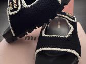 Miu Miu Crochet Knit Sandals - slepetes - nuotraukos Nr. 2