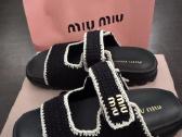 Miu Miu Crochet Knit Sandals - slepetes - nuotraukos Nr. 5
