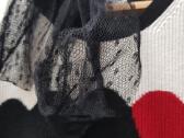 „Red Valentino“ moteriškas juodas baltas megztukas - nuotraukos Nr. 6