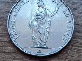 1848 metų 5 lirų sidabrinė Lombardijos moneta - nuotraukos Nr. 2