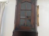 Vintažinė kampinė spintelė su vitrina - nuotraukos Nr. 3