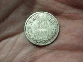 Rumunija 50 bani 1873 sidabras