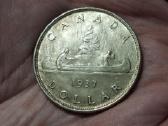 Kanada 1 doleris 1937 sidabras