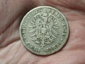 Hamburg 2 mark 1876 sidabras