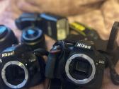 Nilon D5100 ir Nikon D3200 + objektyvai