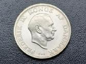 2 kronos 1958m. Danija sidabras unc - nuotraukos Nr. 2