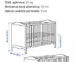 Ikea lovytė kūdikiui Smagora ir Lono čiužinys - nuotraukos Nr. 11
