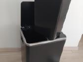 Juoda šiukšliadėžė 2x15l, metalinė - nuotraukos Nr. 3