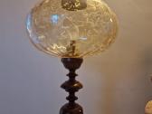 Vintažinis mid century tikmedžio masyvo toršeras - nuotraukos Nr. 4