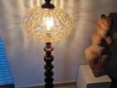Vintažinis mid century tikmedžio masyvo toršeras - nuotraukos Nr. 15
